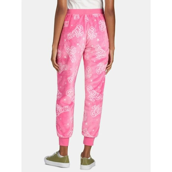 The Grinch Womens Plush Wooby Jogger Pink Large 12-14 - Picture 5 of 11